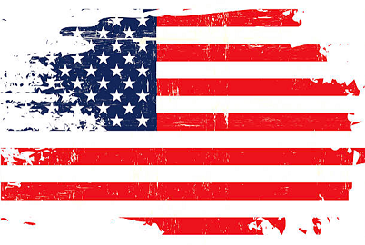 disintigrating american flag